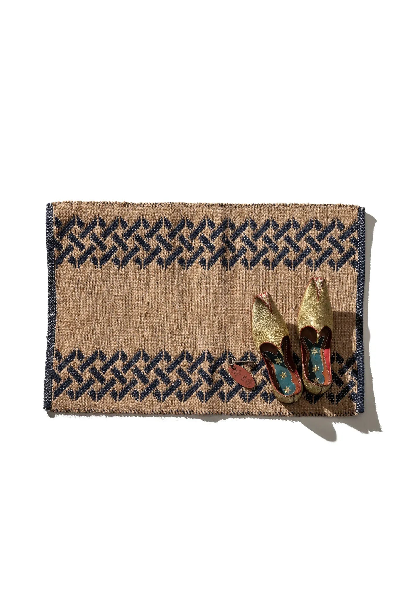 Tile Patterned Jute Mat