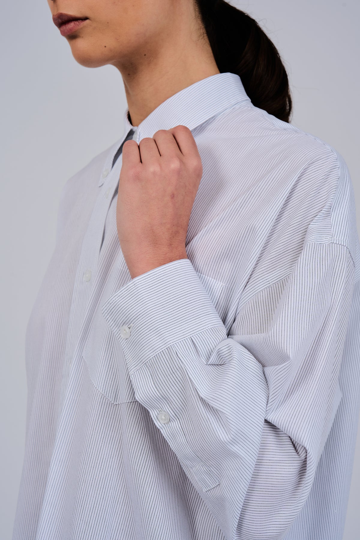 Elizabeth Shirt in Fine Stripe