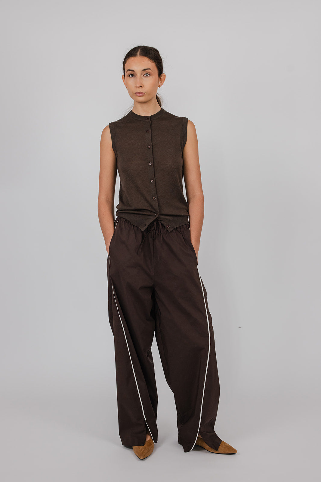 Rudy fine merino vest with buttons