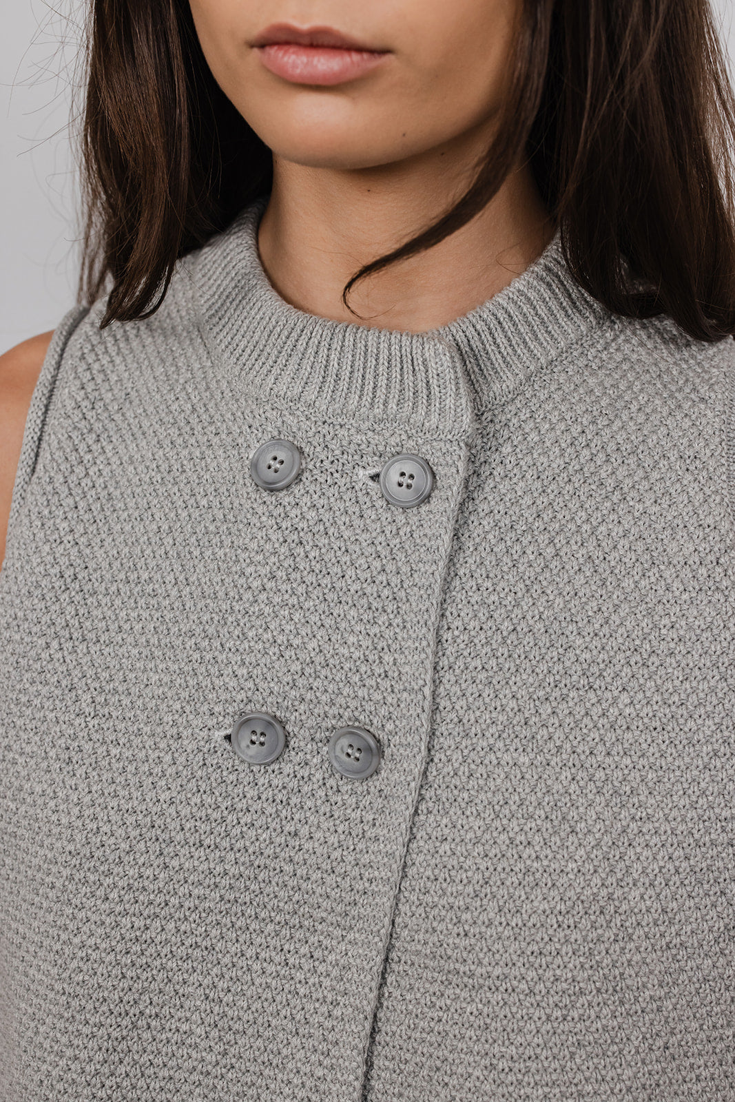 Elle double breasted cotton Vest