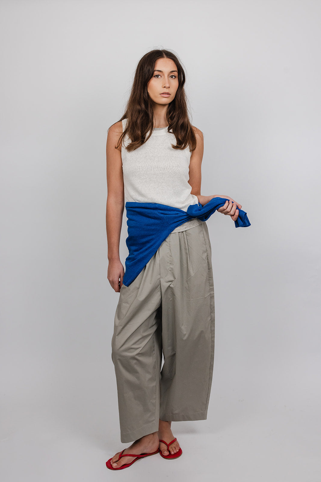 Sara singlet in Linen knit