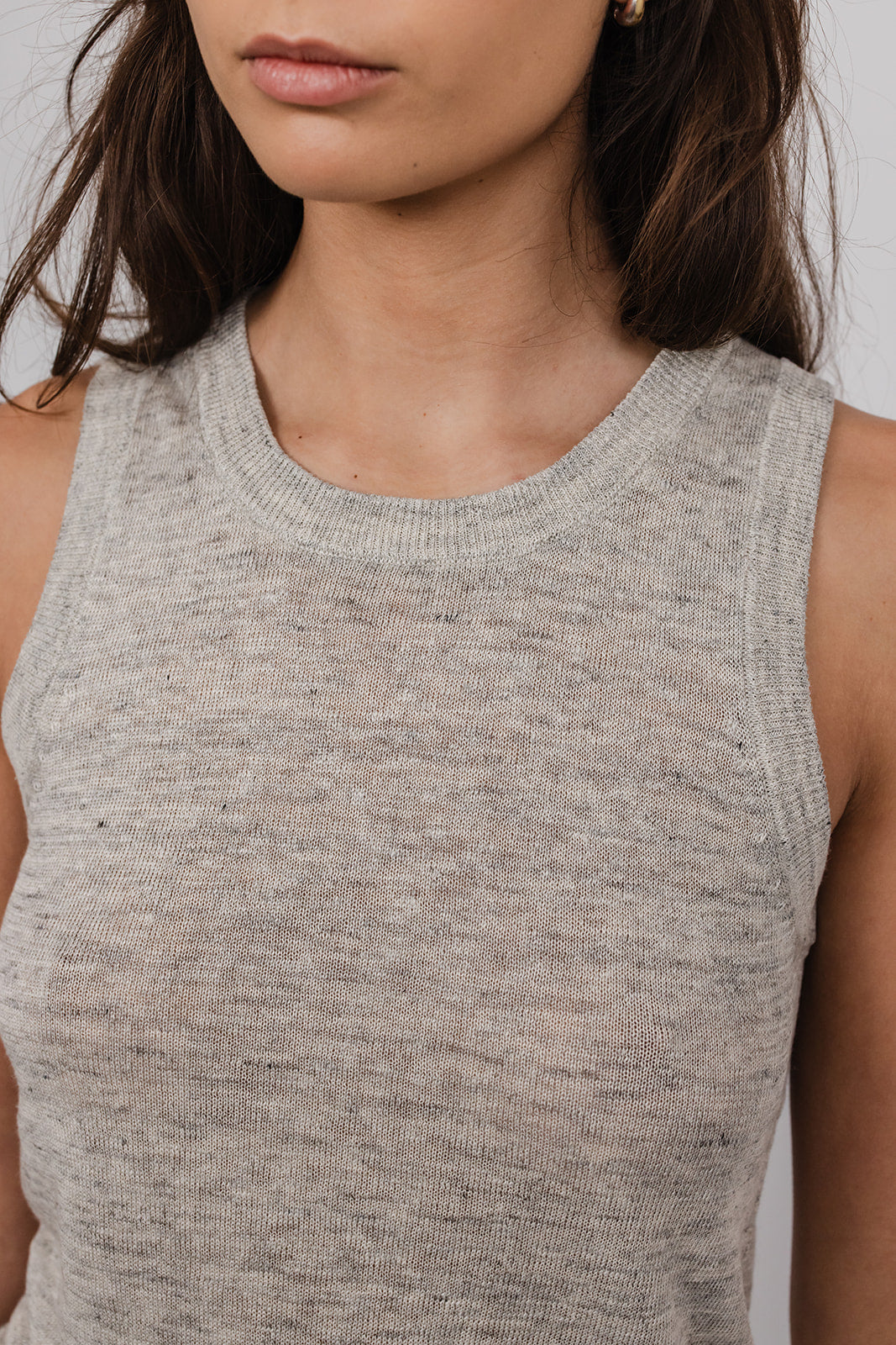 Sara singlet in Linen knit