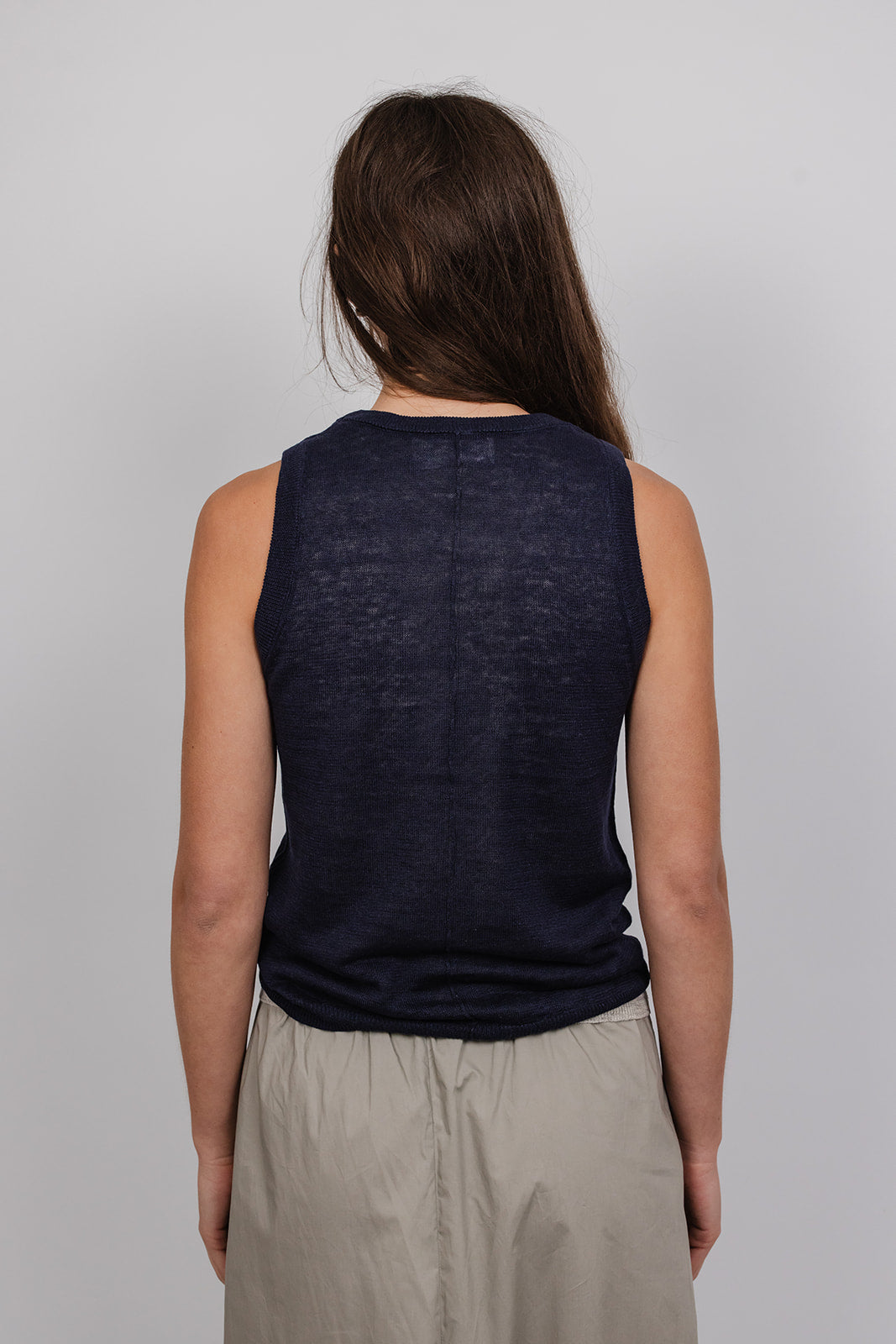 Sara singlet in Linen knit