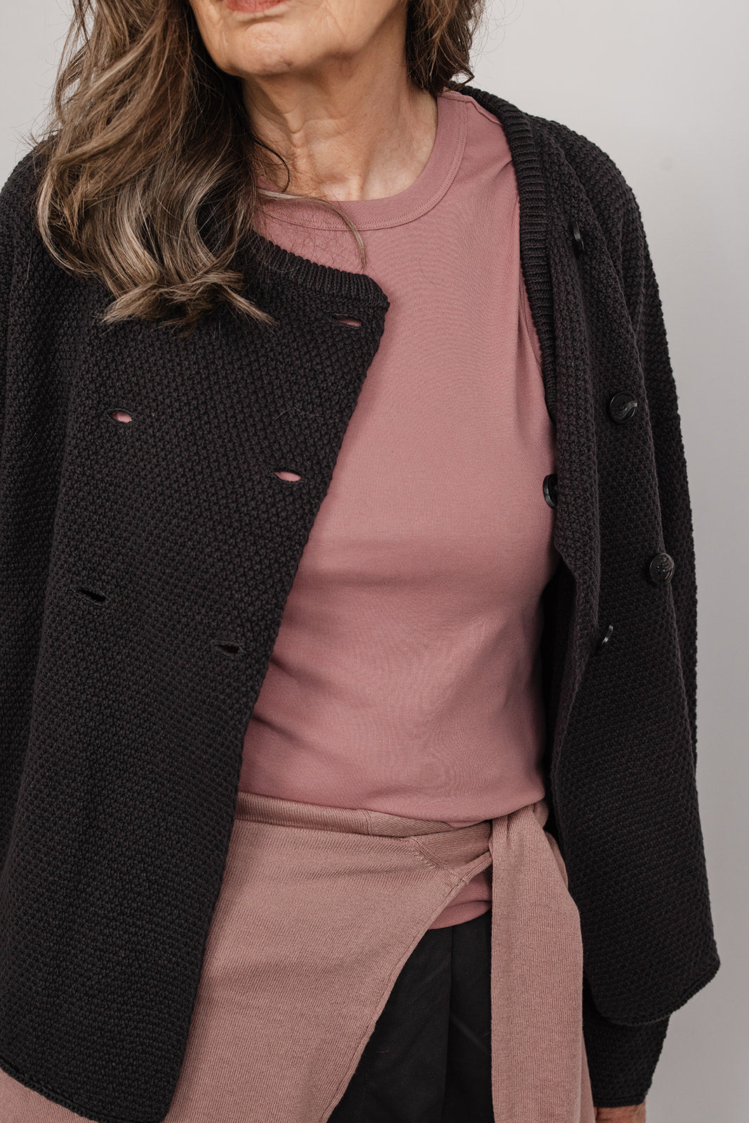 Tilly double breasted cotton Knit