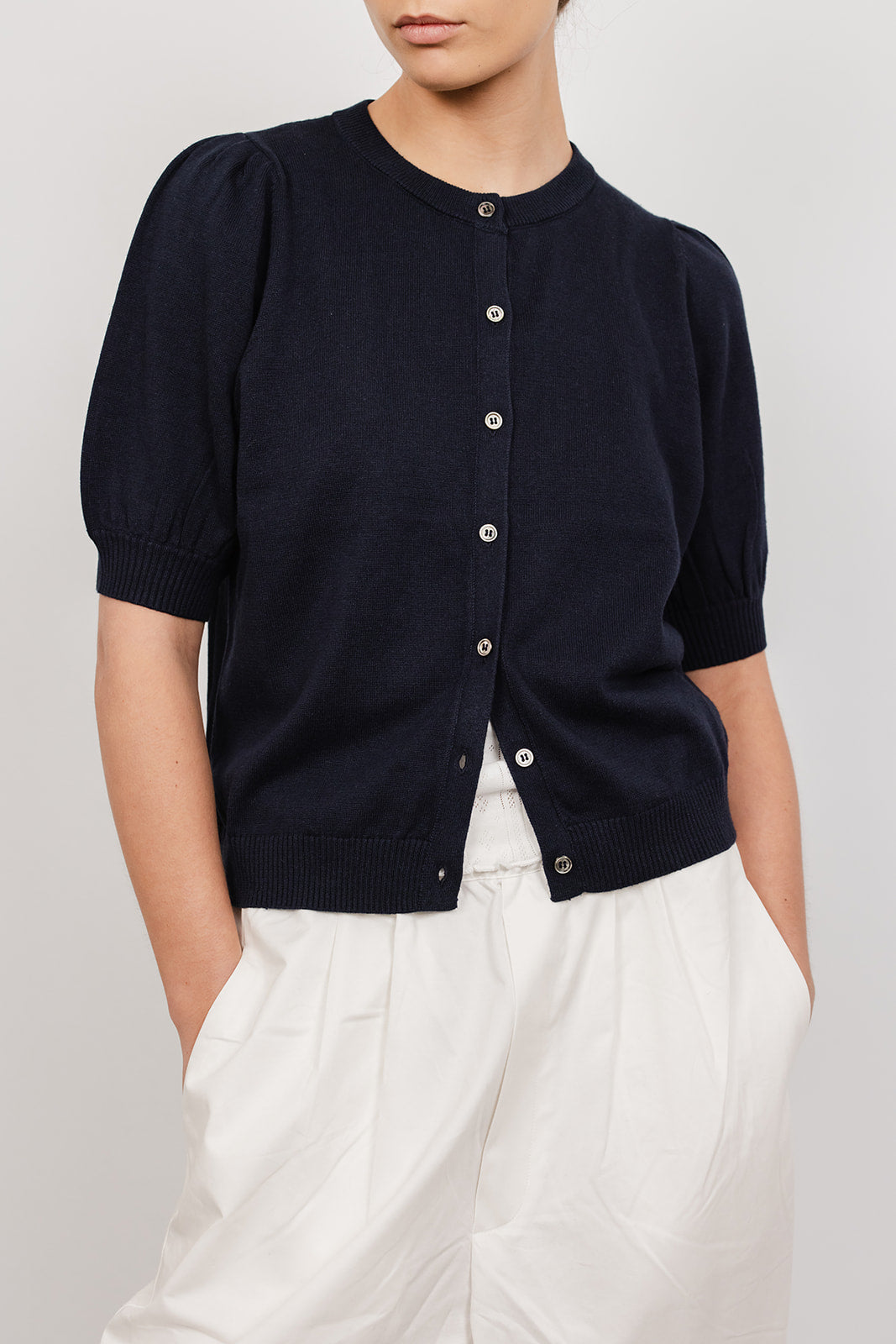 Wallis linen and cotton knit with Buttons