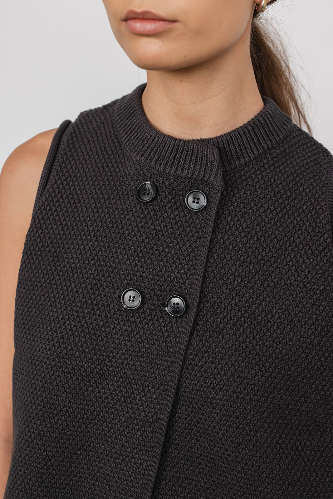 Elle double breasted cotton Vest