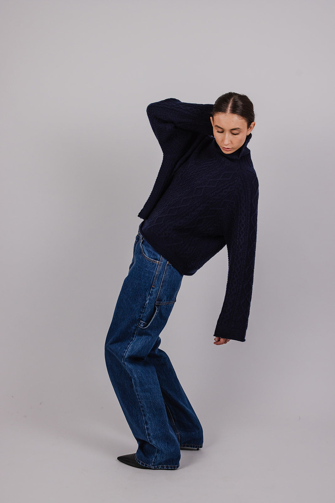 Oliver cashmere and wool cable knit