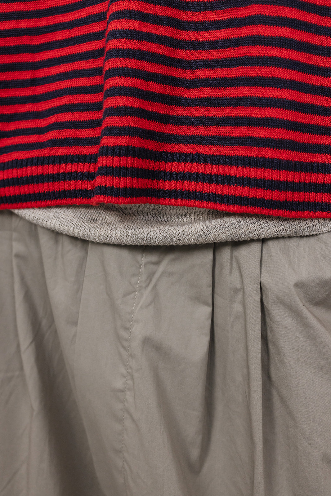 Clem linen knit Vest in Stripe