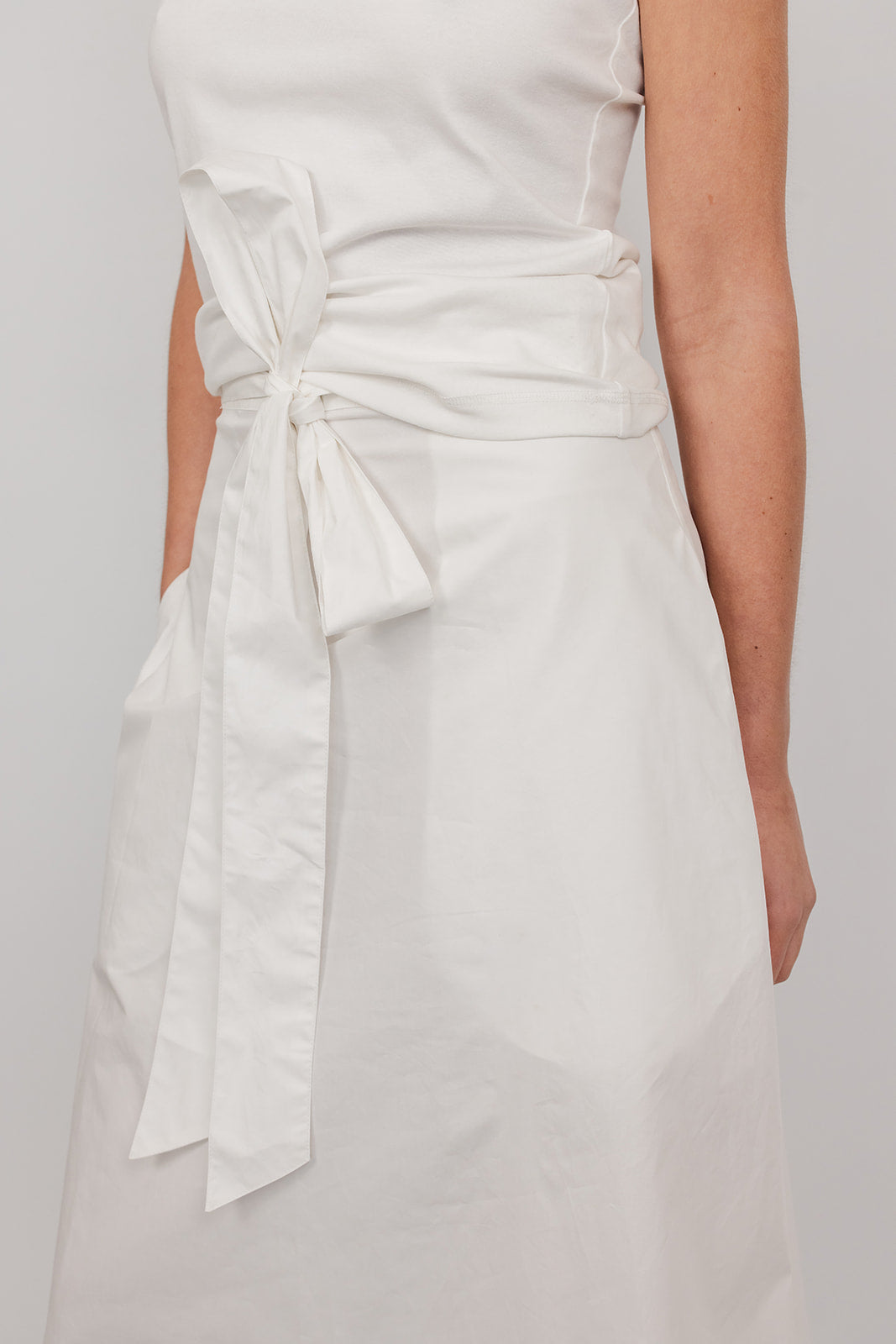 Quinn crisp cotton Wrap Skirt