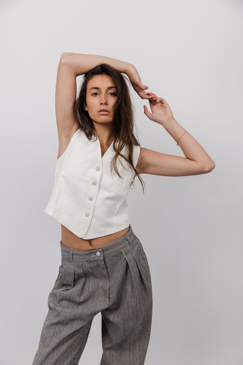 Frankie Pant Stripe Denim