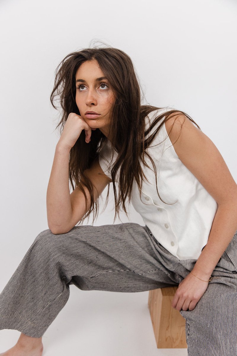 Frankie Pant Stripe Denim