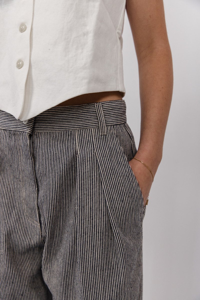 Frankie Pant Stripe Denim