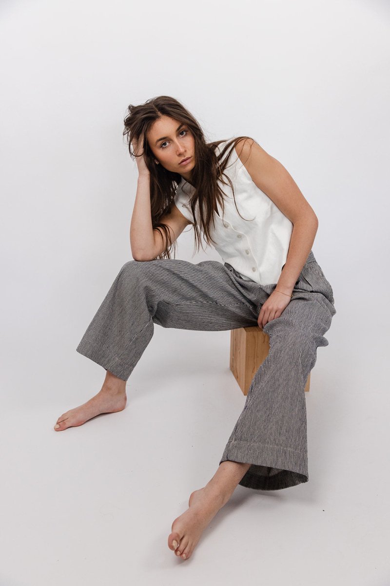 Frankie Pant Stripe Denim
