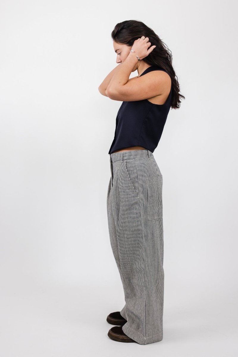 Frankie Pant Stripe Denim