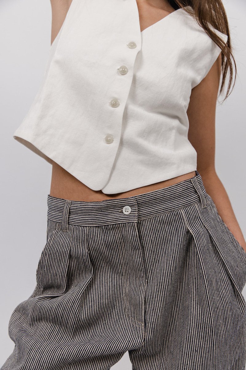 Frankie Pant Stripe Denim