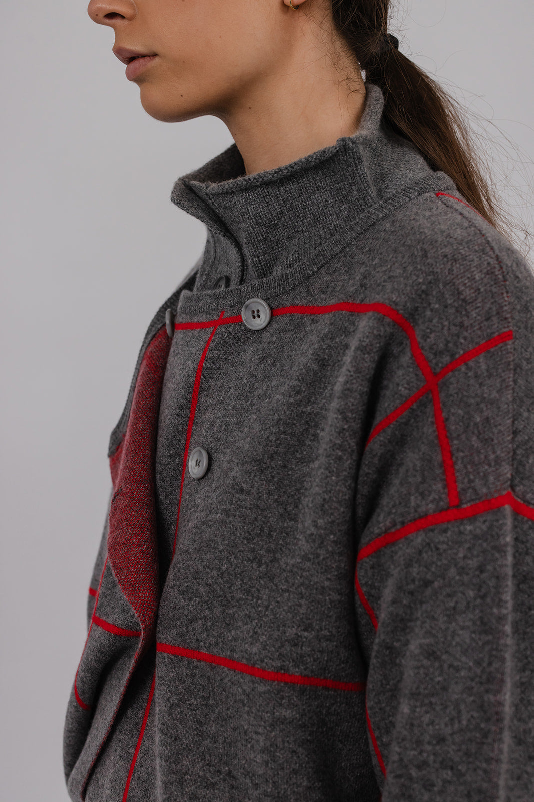Tilly Cardigan in Windowpane