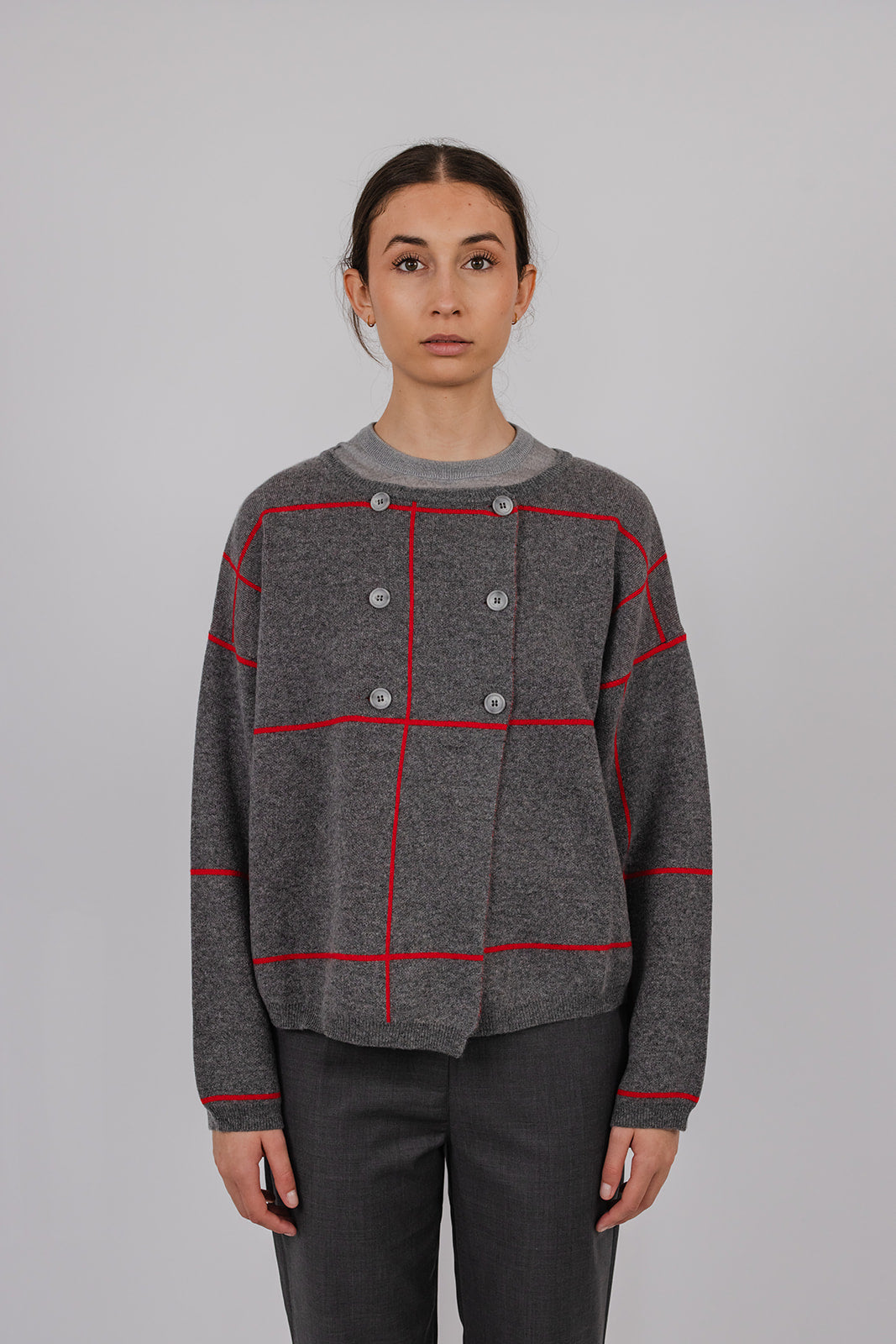 Tilly Cardigan in Windowpane
