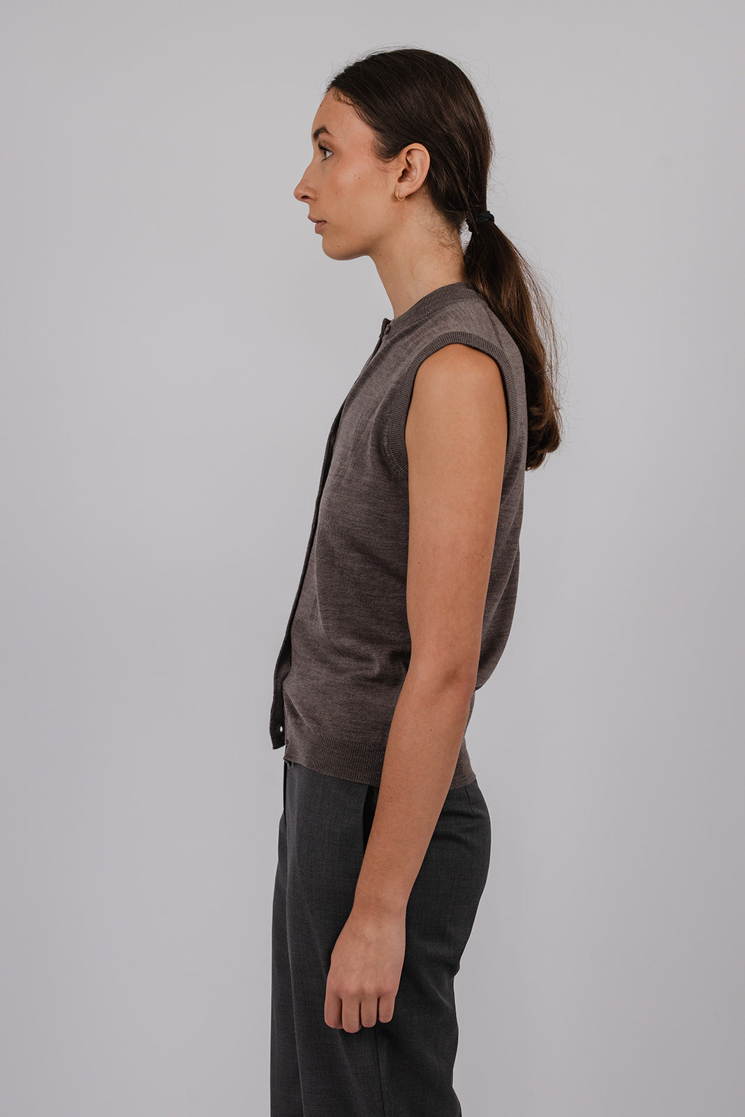 Rudy fine merino vest with buttons