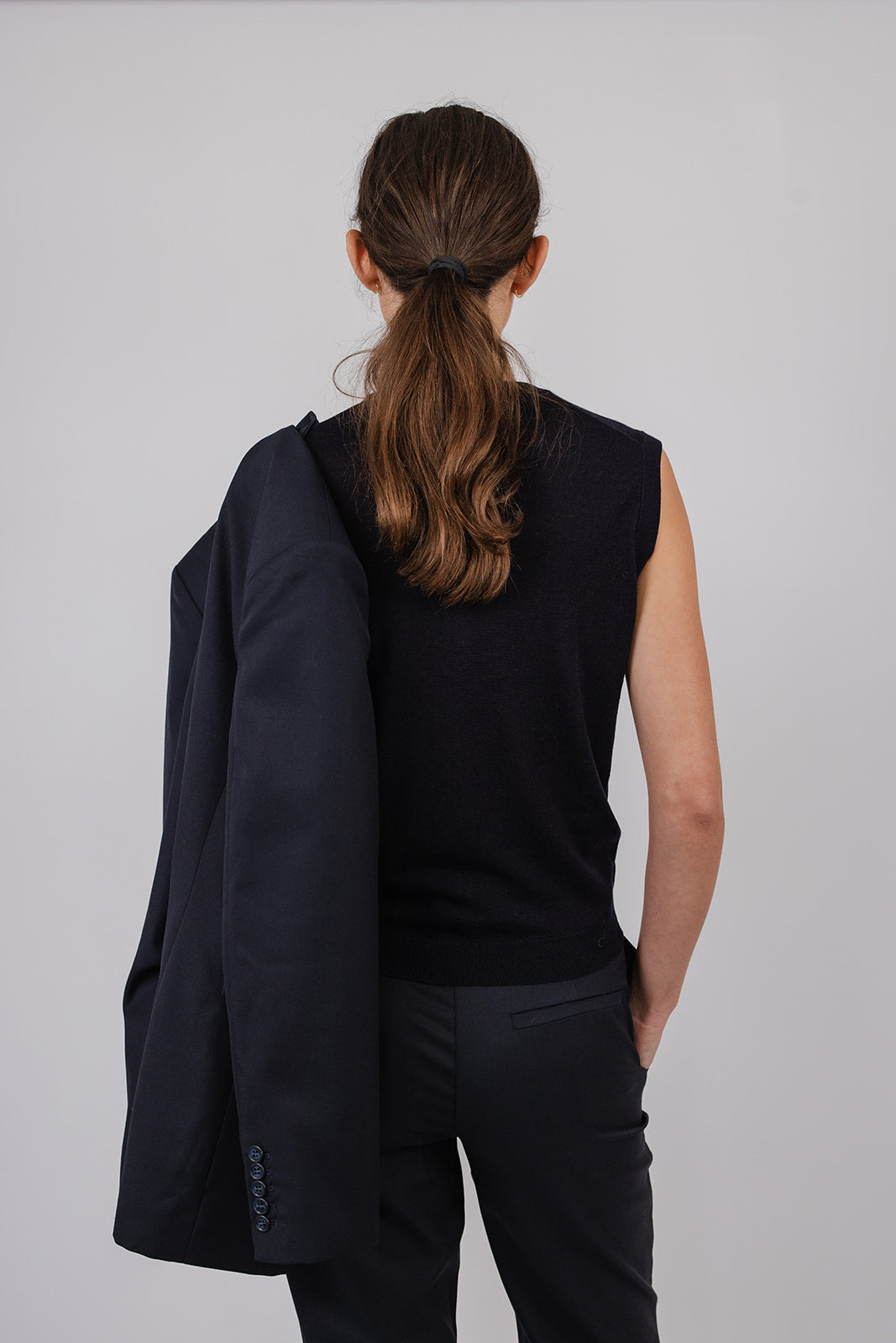 Rudy fine merino vest with buttons