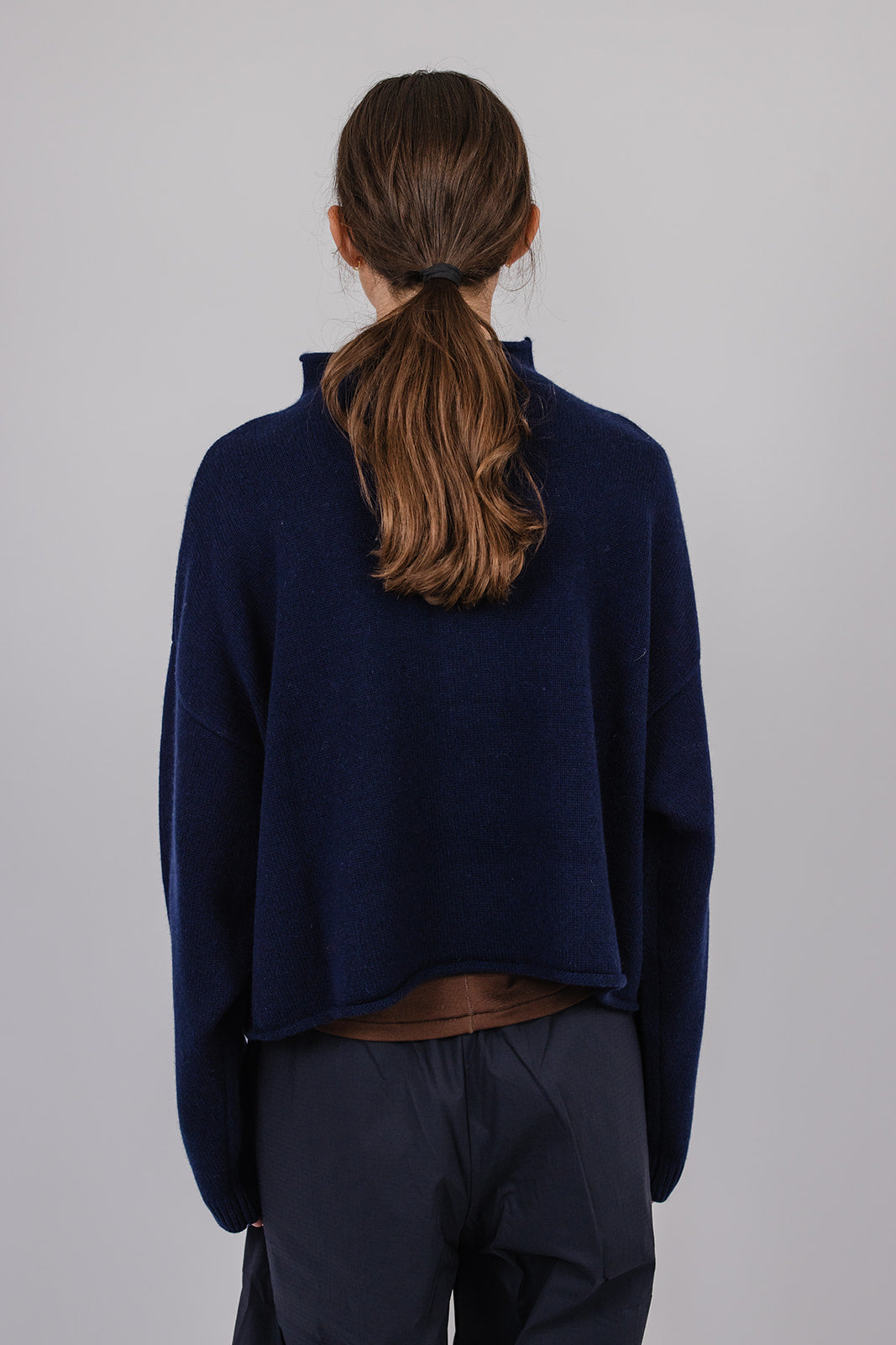 Hilary cashmere and wool placket front Knit