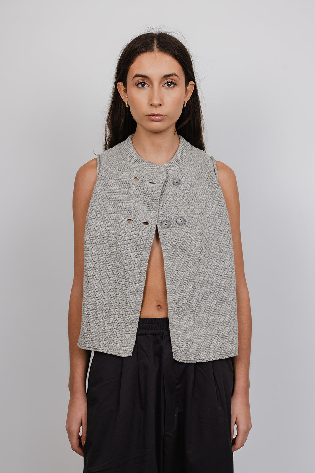 Elle double breasted cotton Vest