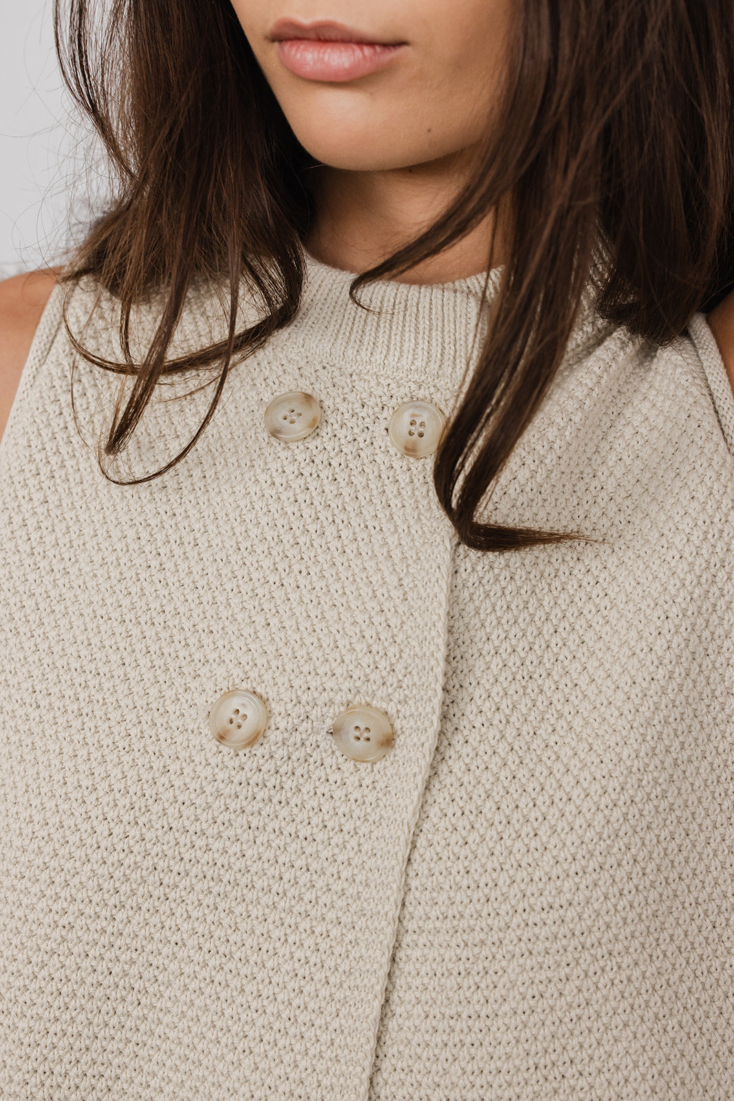 Elle double breasted cotton Vest