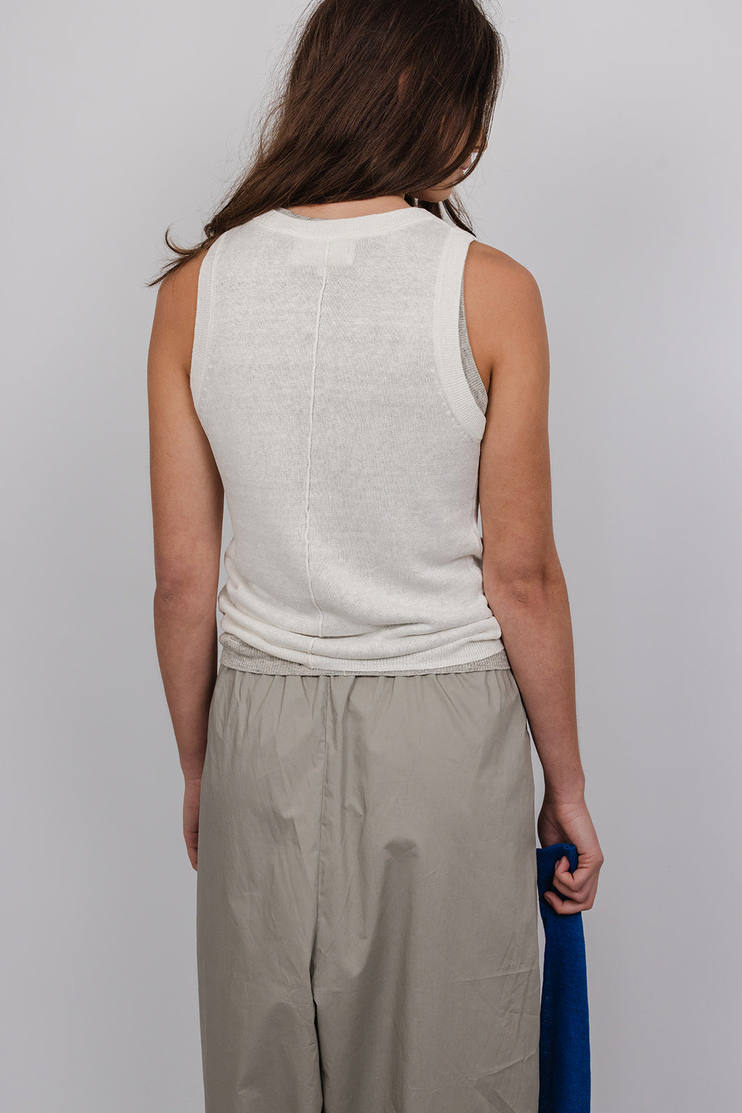 Sara singlet in Linen knit