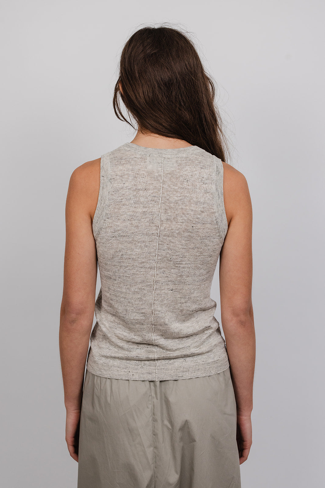 Sara singlet in Linen knit
