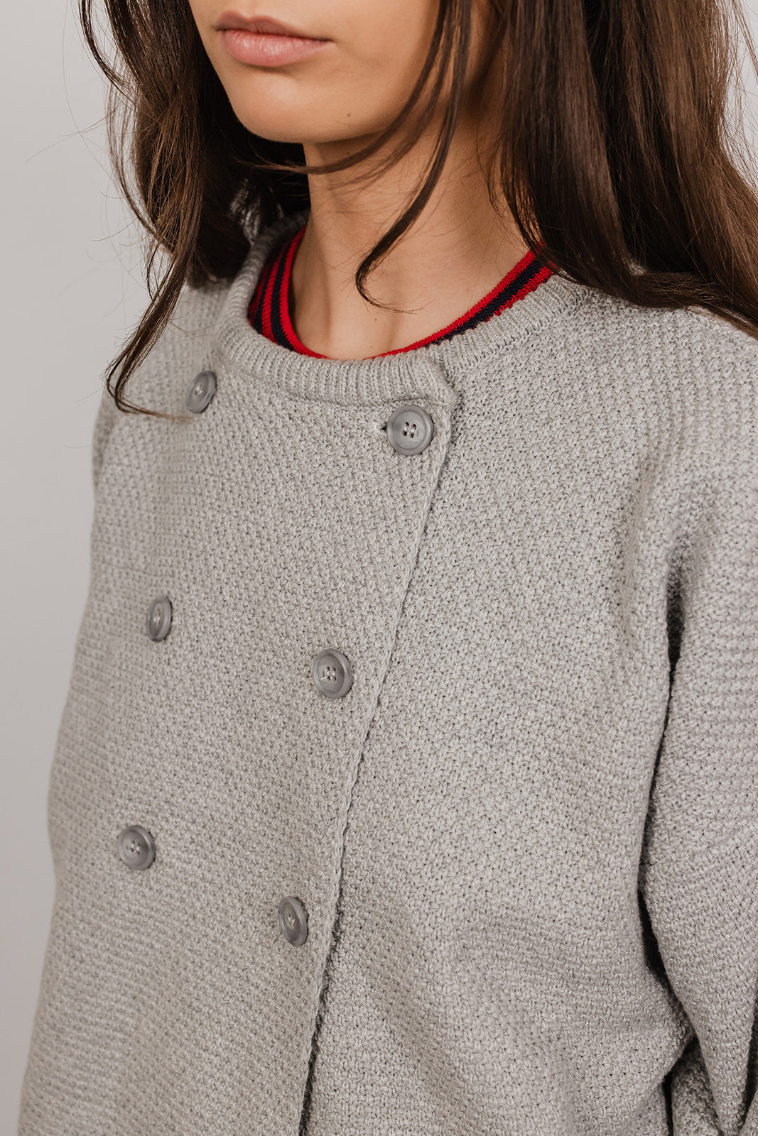 Tilly double breasted cotton Knit