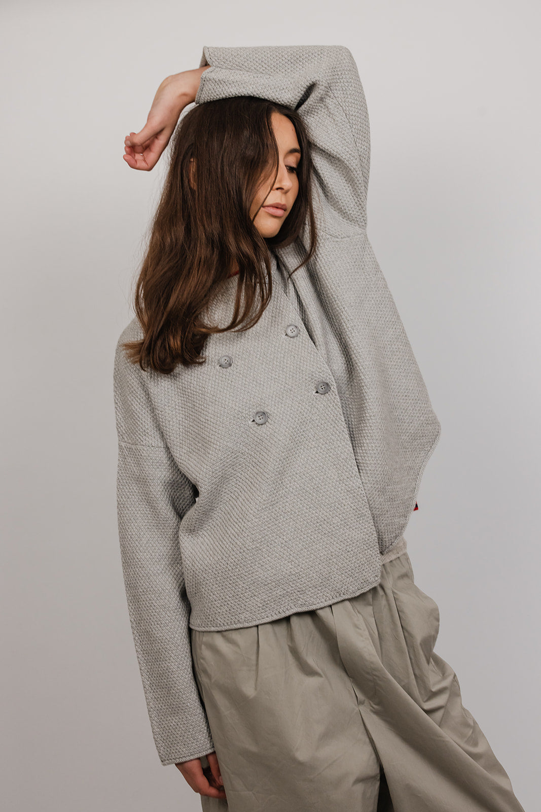 Tilly double breasted cotton Knit