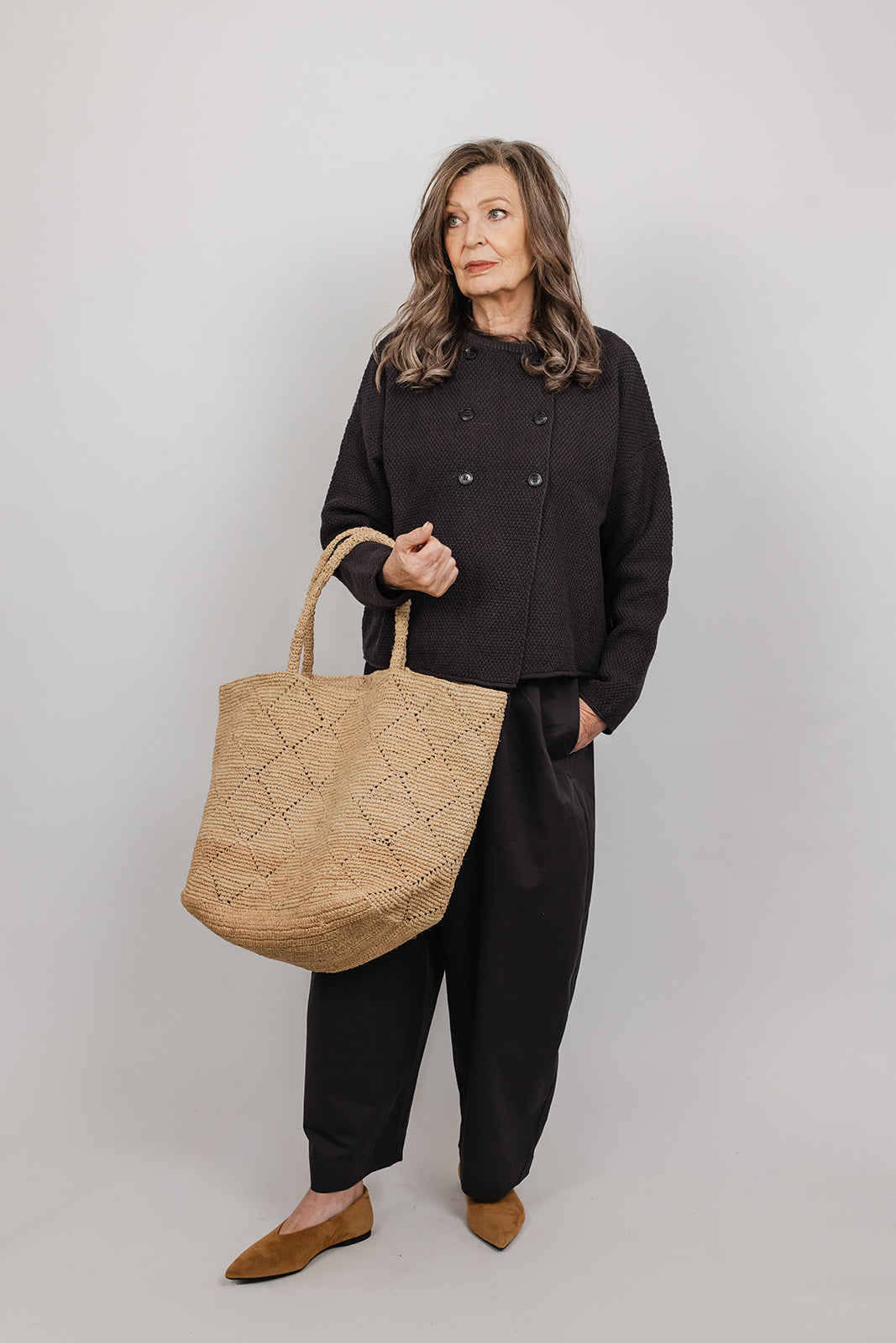 Tilly double breasted cotton Knit