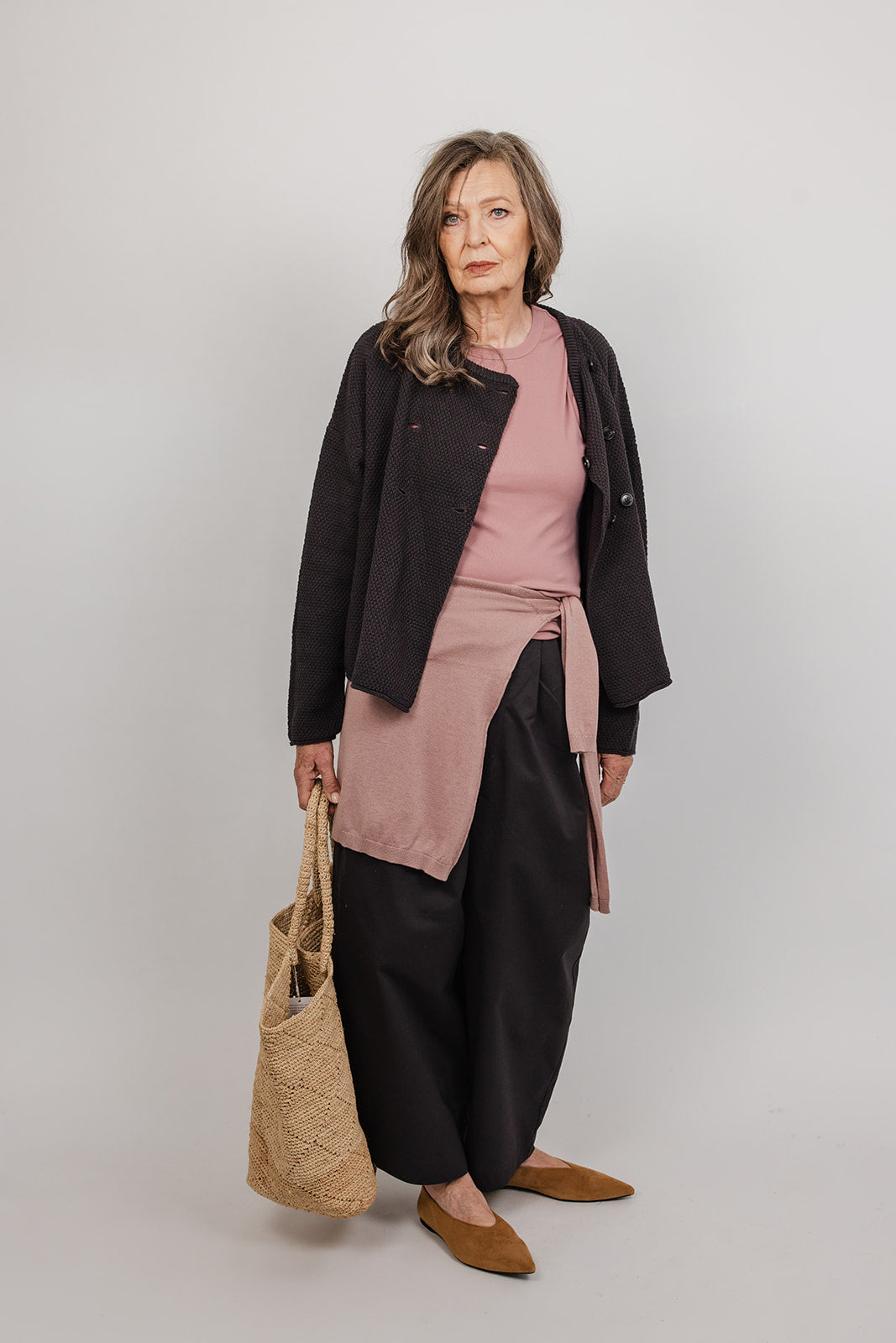 Tilly double breasted cotton Knit