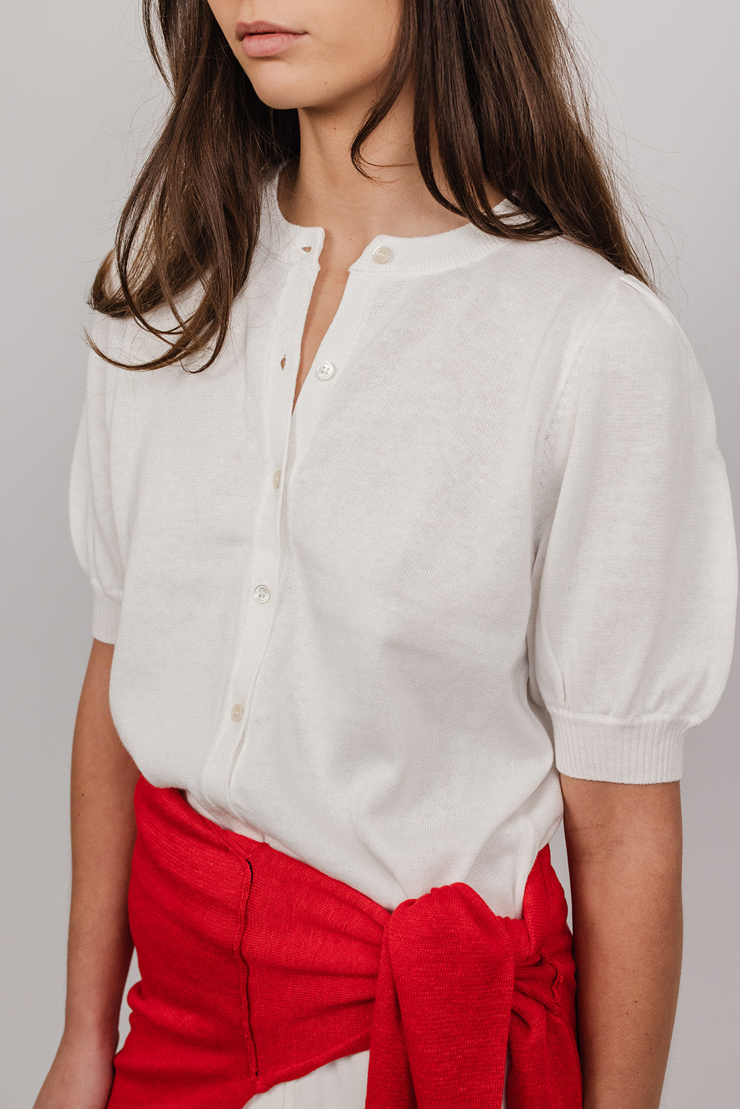 Wallis linen and cotton knit with Buttons