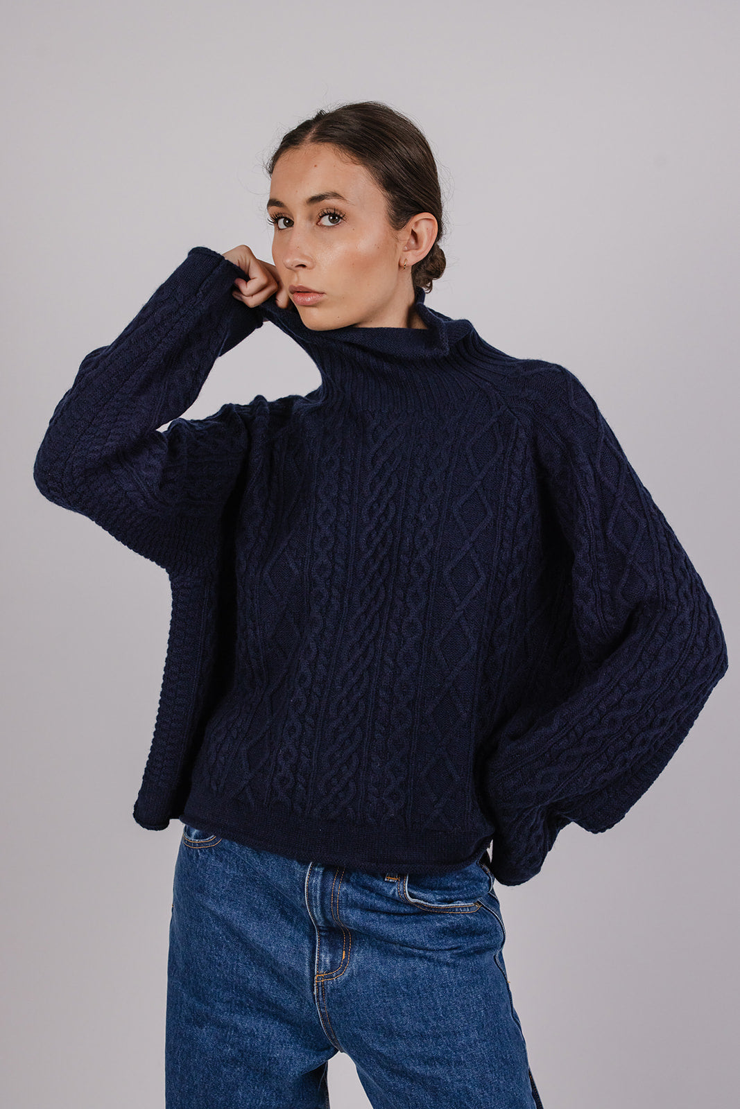 Oliver cashmere and wool cable knit