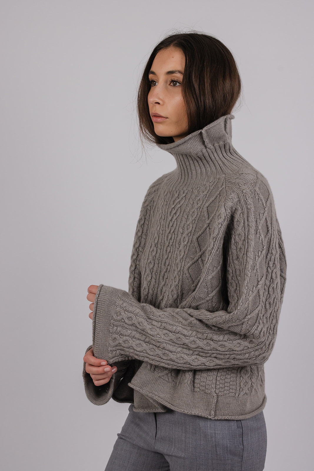 Oliver cashmere and wool cable knit