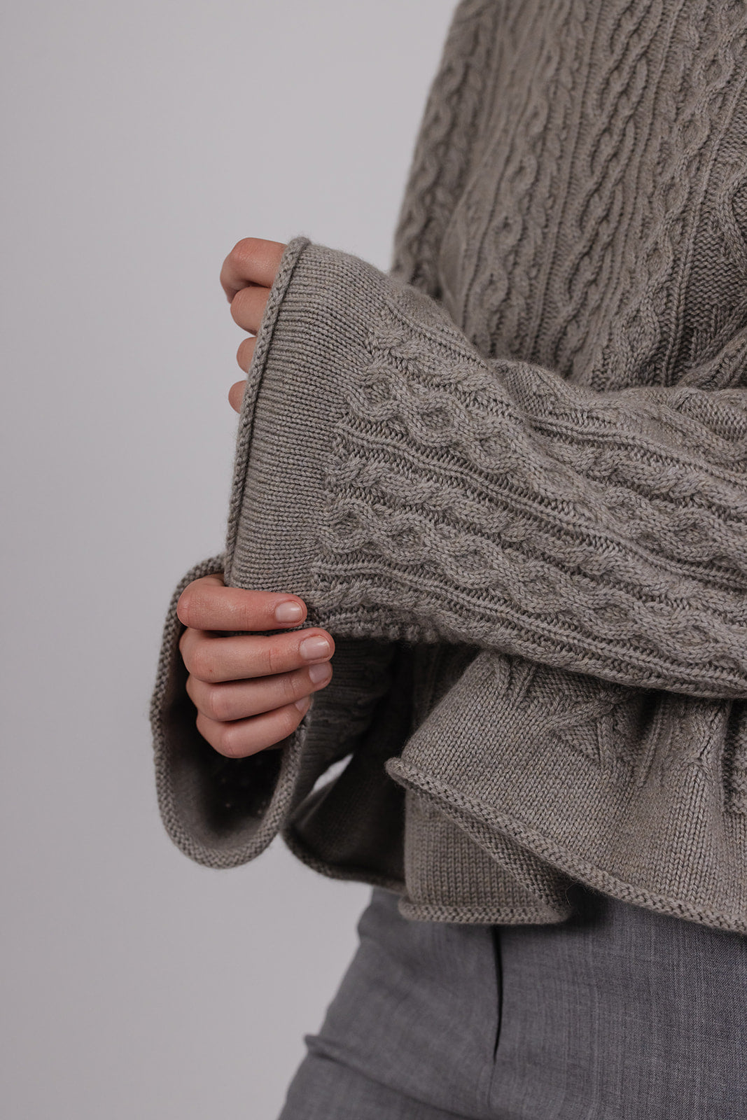 Oliver cashmere and wool cable knit