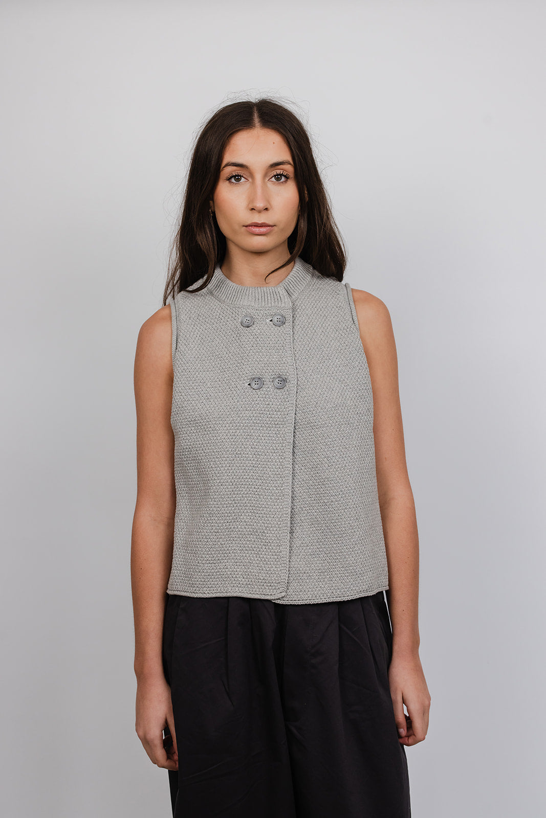 Elle double breasted cotton Vest