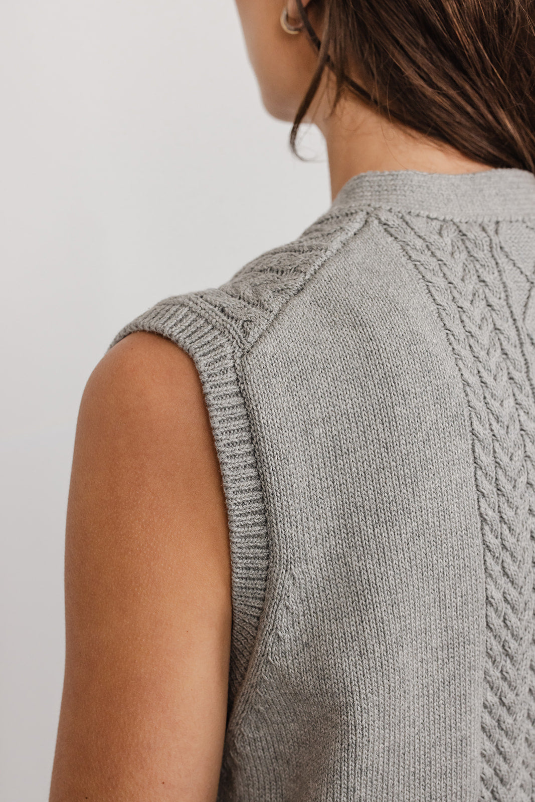 Beth cable knit cotton Vest