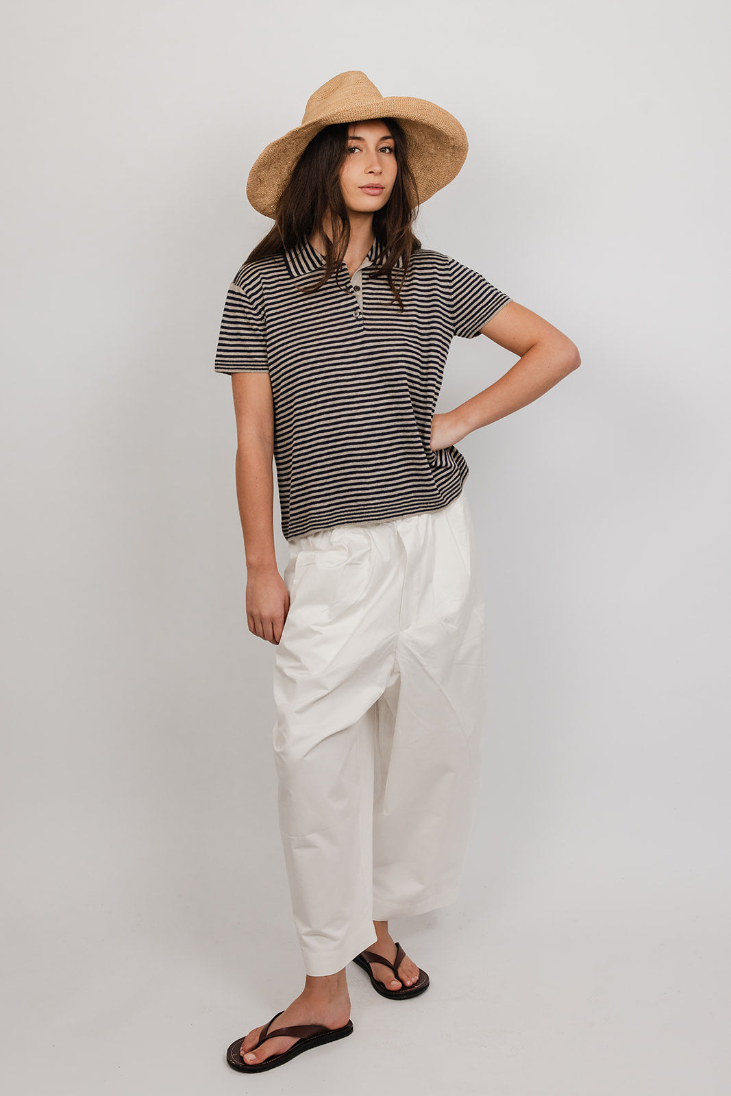 Brad linen knit Polo